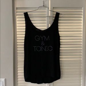 Black ‘Gym and Tonic’ tank top by Nux